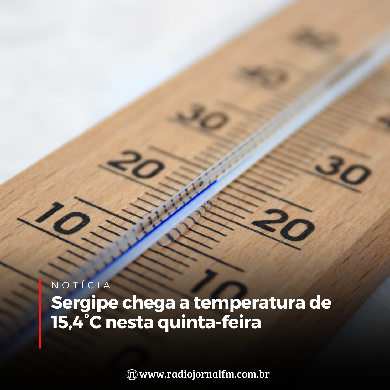 Sergipe chega à temperatura de 15,4°C nesta quinta-feira